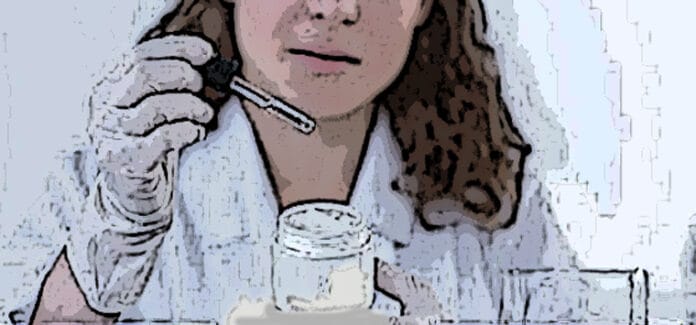 preparazione giovane donna contagocce